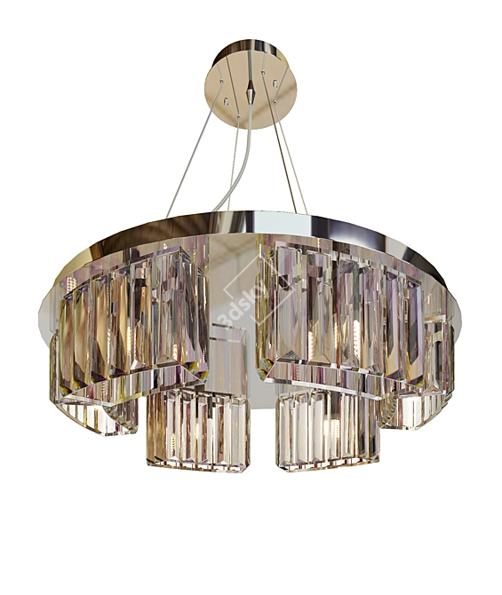 Modern Chrome Pendant Lamp 3D model image 6