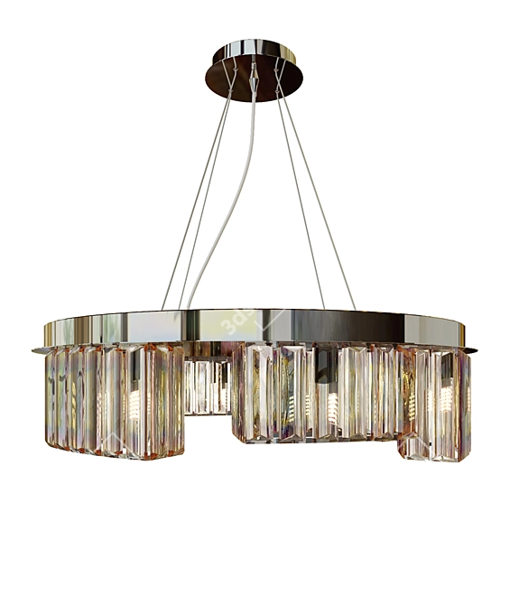 Modern Chrome Pendant Lamp 3D model image 7