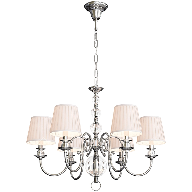 Luxurious KM0837P-6 Newport Chandelier 3D model image 4