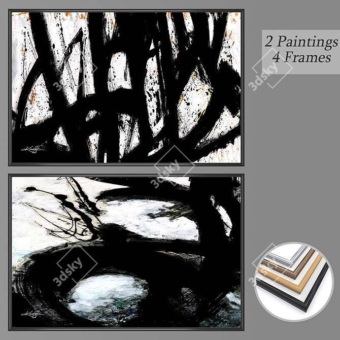 Mixed Frame Wall Art Set 3D model image 1