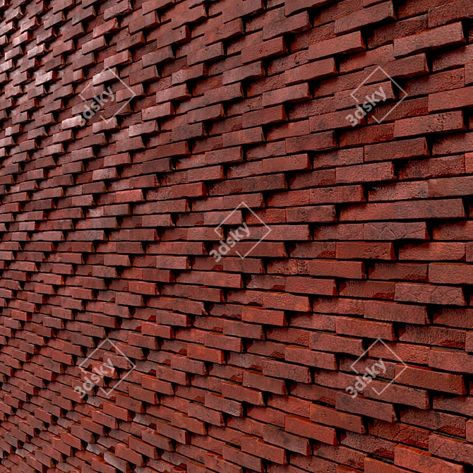 Seamless Lattice Brick 2K PBR 3D model image 2