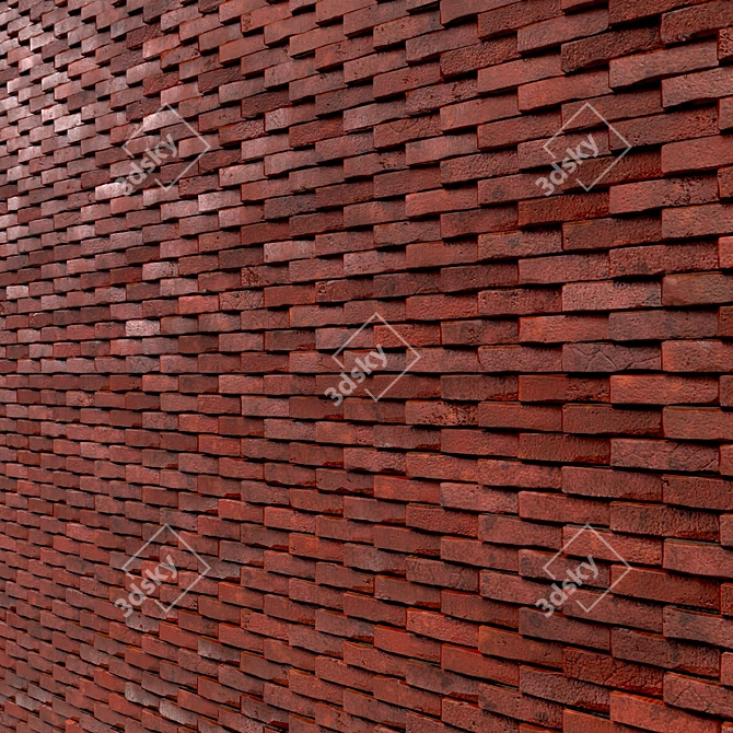 Seamless Lattice Brick 2K PBR 3D model image 3