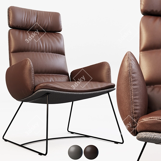 ARVA_LOUNGE: Stylish & Comfortable Lounge Chair 3D model image 1