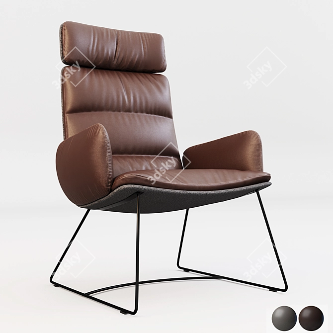 ARVA_LOUNGE: Stylish & Comfortable Lounge Chair 3D model image 5