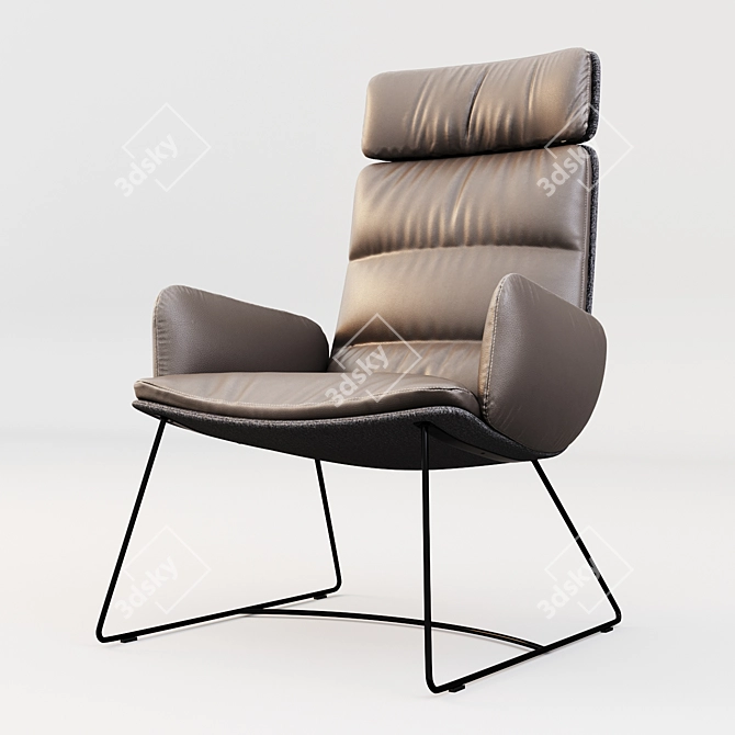 ARVA_LOUNGE: Stylish & Comfortable Lounge Chair 3D model image 6