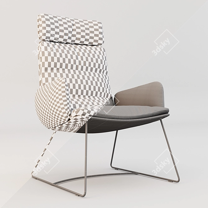 ARVA_LOUNGE: Stylish & Comfortable Lounge Chair 3D model image 8