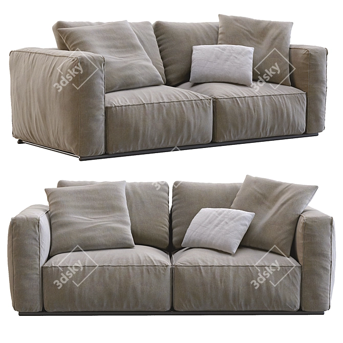 Elegant Poliform SHANGAI Sofa 3D model image 1