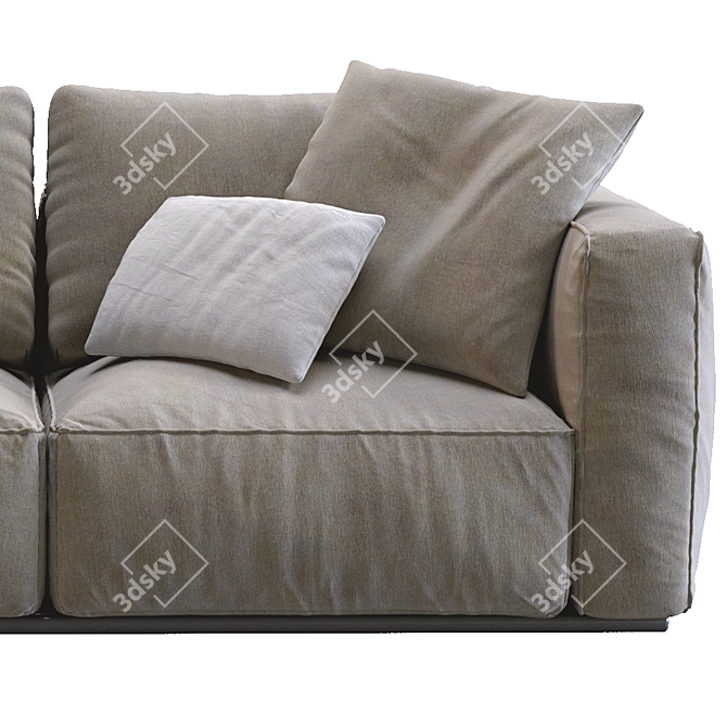 Elegant Poliform SHANGAI Sofa 3D model image 7