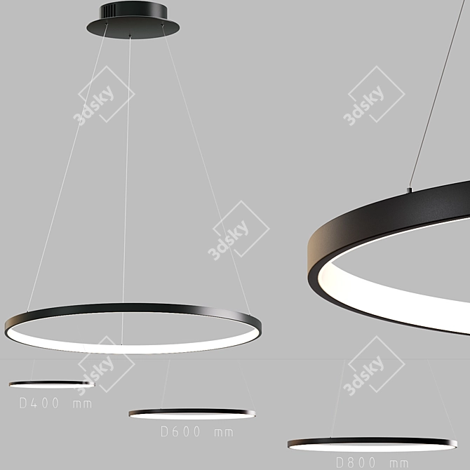 Contemporary Pendant Lights 095: Stylish and Budget-Friendly! 3D model image 1