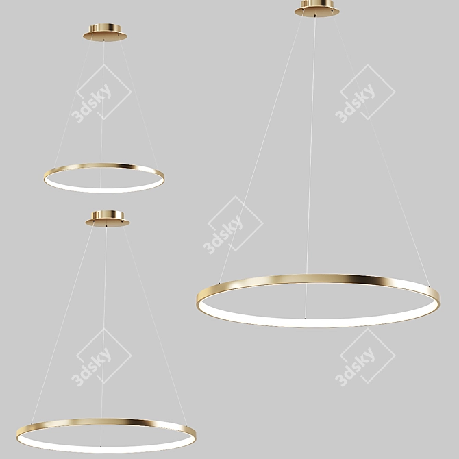 Contemporary Pendant Lights 095: Stylish and Budget-Friendly! 3D model image 2