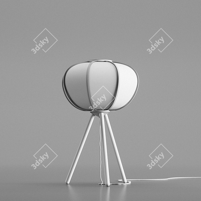 Bamboo Glow Floor Lamp by H&M - Eco-friendly Lighting 3D model image 7