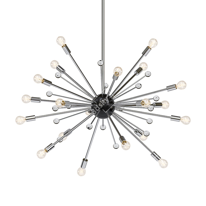 Dazzling 5-Arm Chandelier 3D model image 1