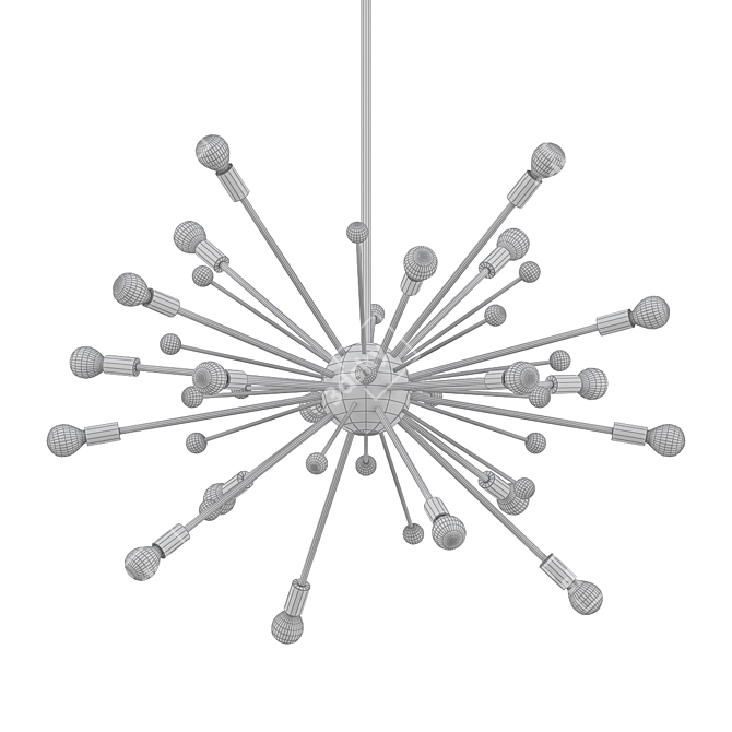 Dazzling 5-Arm Chandelier 3D model image 2