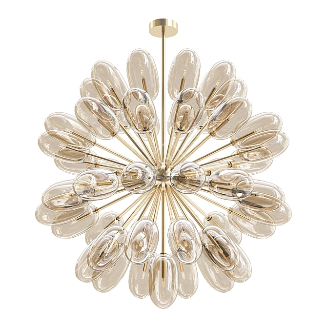 John Richard Echo: Mesmerizing Glass Chandelier 3D model image 1