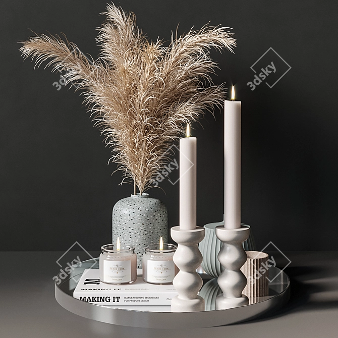 Elegant Interior Decor Set 3D model image 1