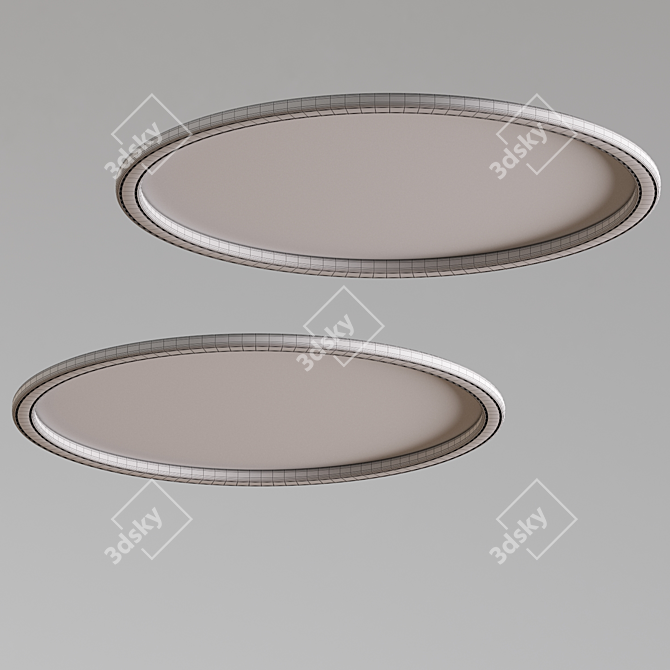 Sleek Round Ceiling Light 3D model image 3