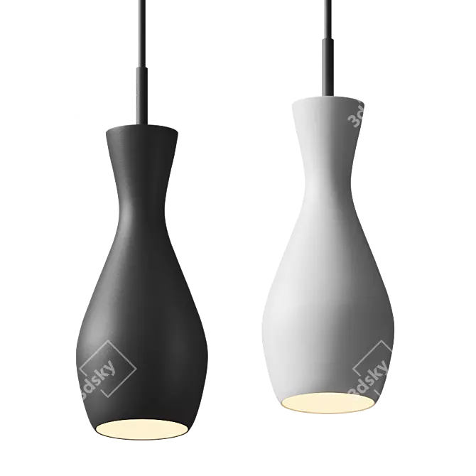 Greek-inspired LED Drop Lamp 3D model image 1