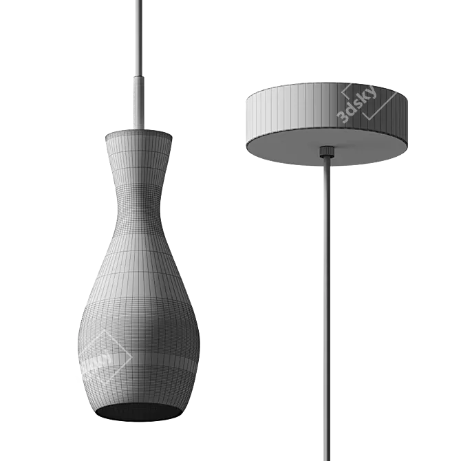 Greek-inspired LED Drop Lamp 3D model image 3