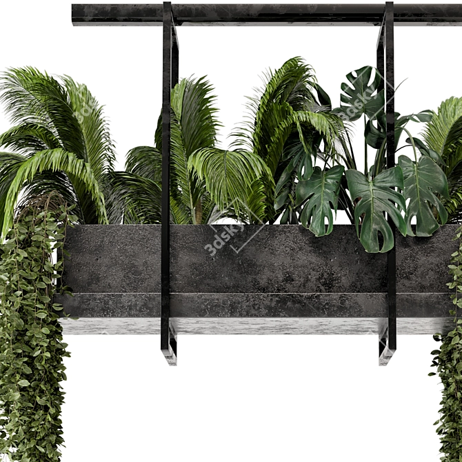 Metal Box Hanging Plants Set 96 3D model image 4