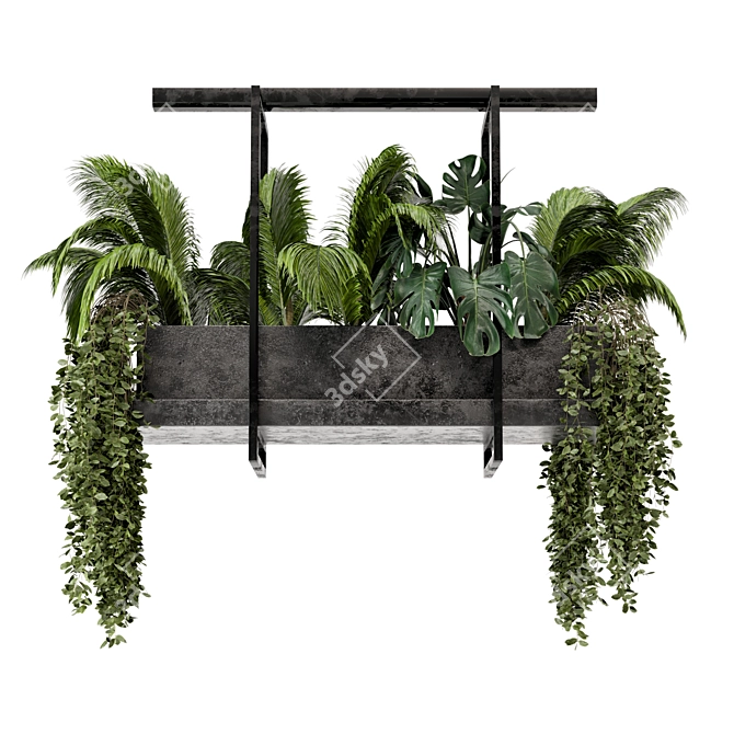 Metal Box Hanging Plants Set 96 3D model image 6