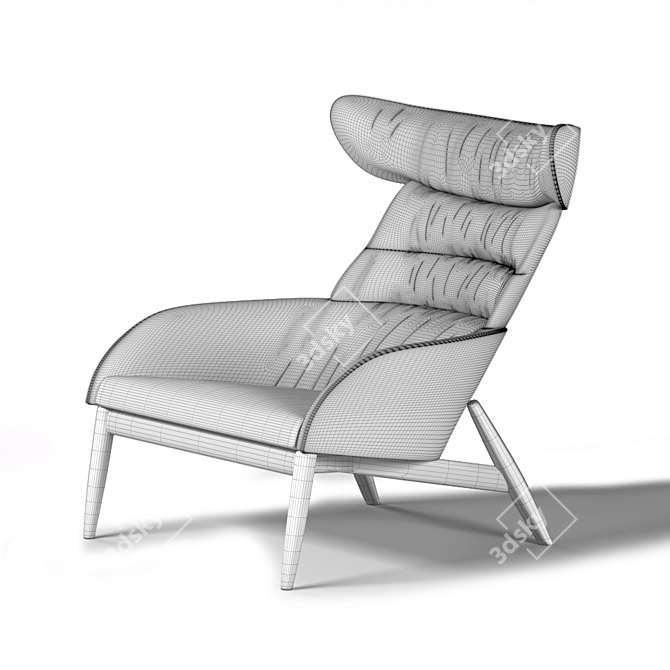 Beatrix Armchair: Dual-Tone Elegance 3D model image 5