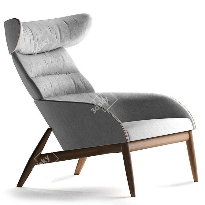 Beatrix Armchair: Dual-Tone Elegance 3D model image 8