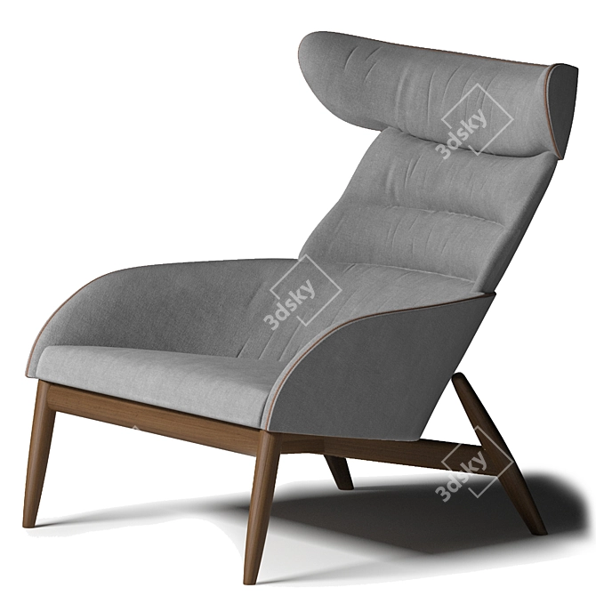 Beatrix Armchair: Dual-Tone Elegance 3D model image 9