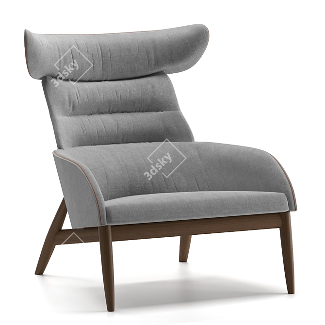 Beatrix Armchair: Dual-Tone Elegance 3D model image 15