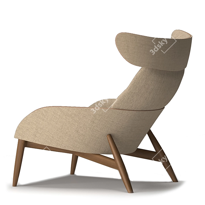 Beatrix Armchair: Dual-Tone Elegance 3D model image 16