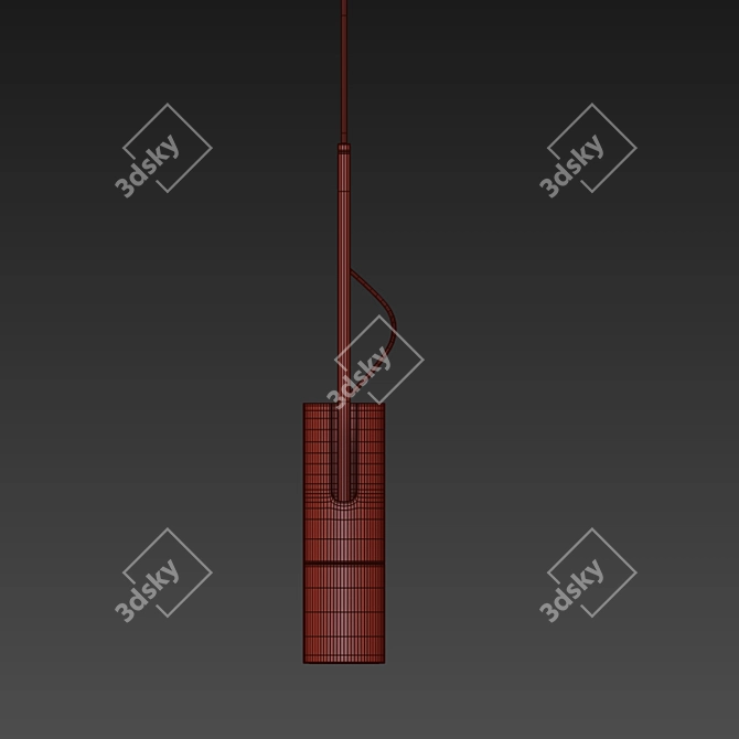 Sleek Hanging Pendant Lights 3D model image 3