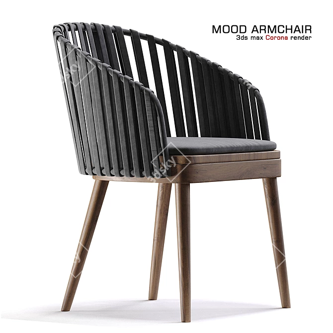 Elevate Your Mood: Stylish Armchair 3D model image 1