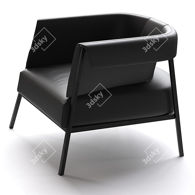 Elegant Liza Armchair 3D model image 2