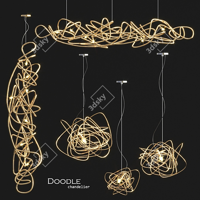 Modern Art-inspired Terzani Doodle 3D model image 1