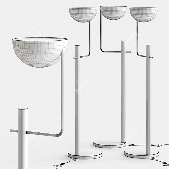 Elegant Penta Elisabeth Floor Lamp 3D model image 2