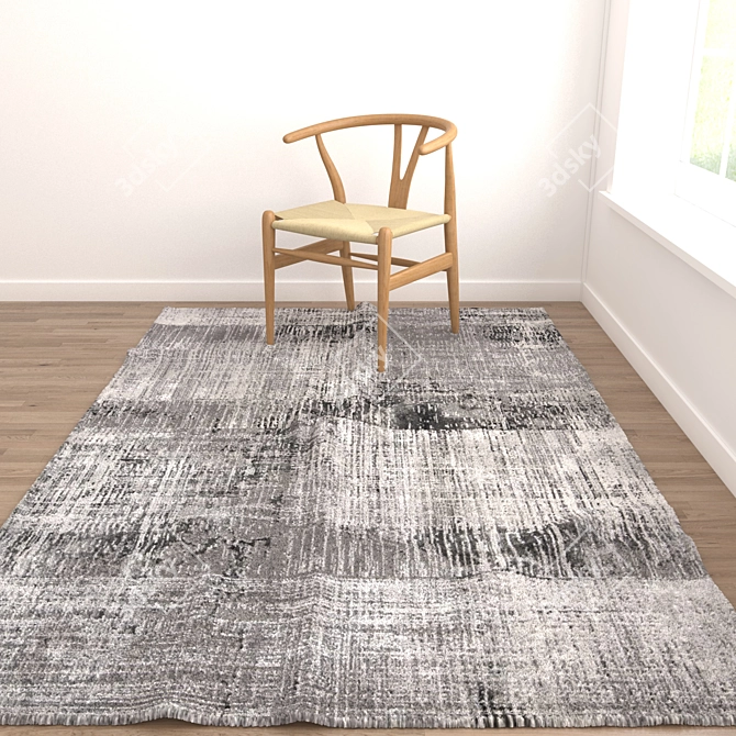 Versatile 6-Piece Rug Set 3D model image 2