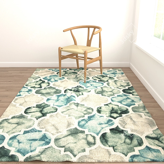 Versatile Set of 6 Rugs 3D model image 2