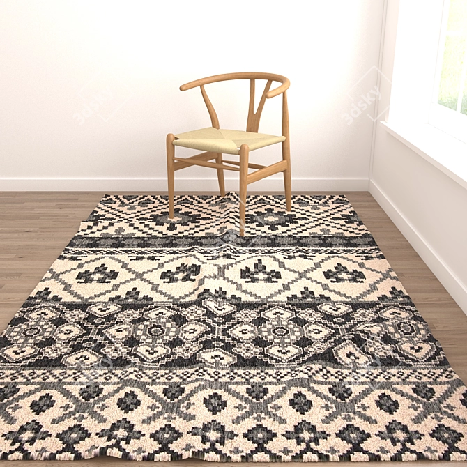 Versatile Set of 8 Rugs 3D model image 5