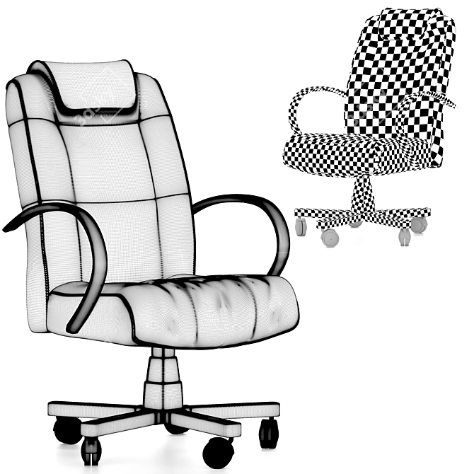 Modern Ergonomic Office Chair 3D model image 5