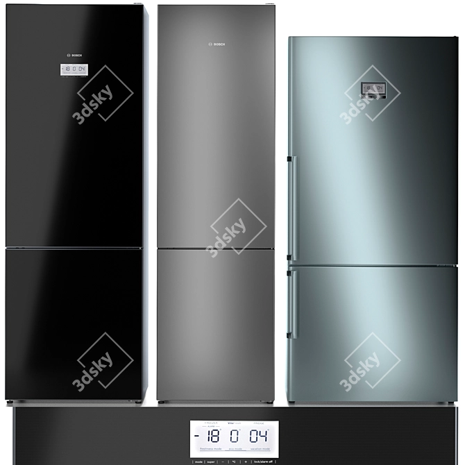 BOSCH Refrigerator Set: Serie 6 VitaFresh, KGN49SB3AR, Serie 8 VitaFresh Plus 3D model image 1