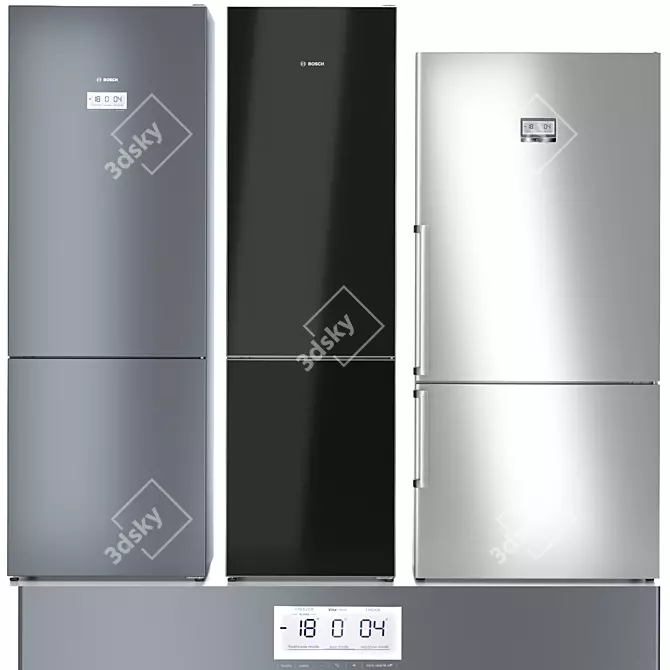 BOSCH Refrigerator Set: Serie 6 VitaFresh, KGN49SB3AR, Serie 8 VitaFresh Plus 3D model image 2