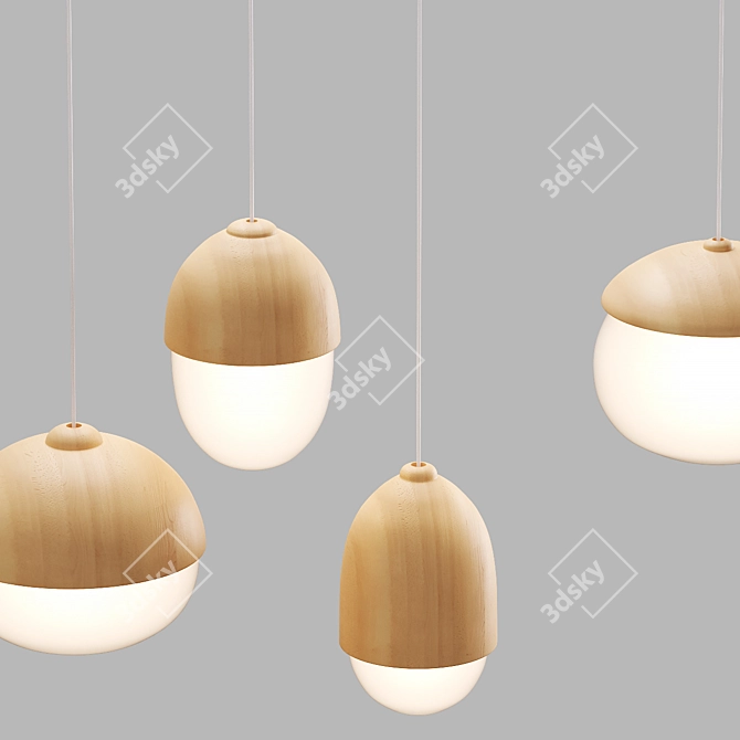 Modern Matte Hanging Lamps 3D model image 2