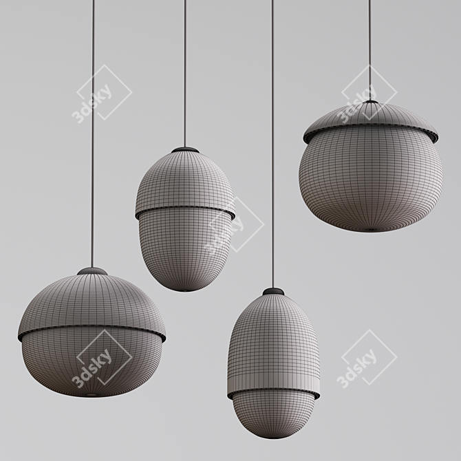 Modern Matte Hanging Lamps 3D model image 3