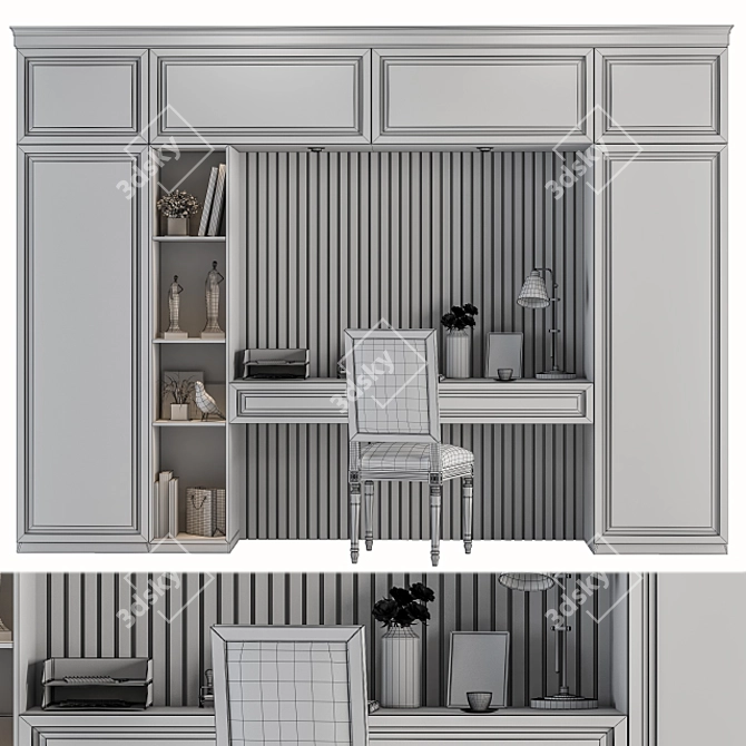 Modern Home Office Furniture Set 3D model image 5