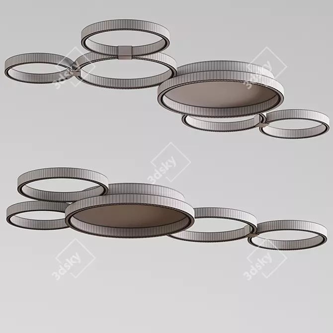 Modern Ring Ceiling Lamp 3D model image 3