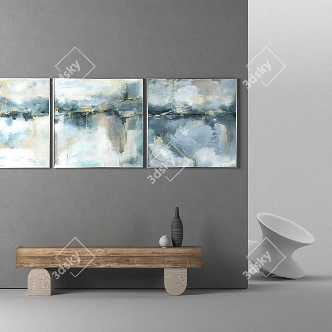 Modern Art Frames, 1000x1000mm 3D model image 4