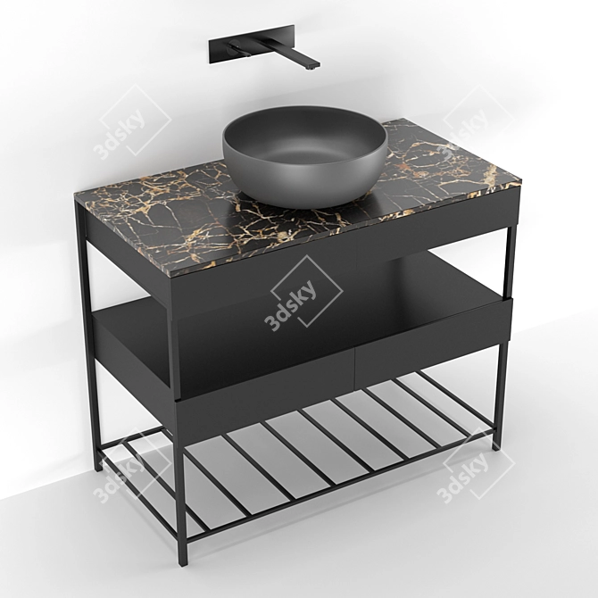 Limpo Bathroom Furniture Set - Stylish and functional 3D model image 2