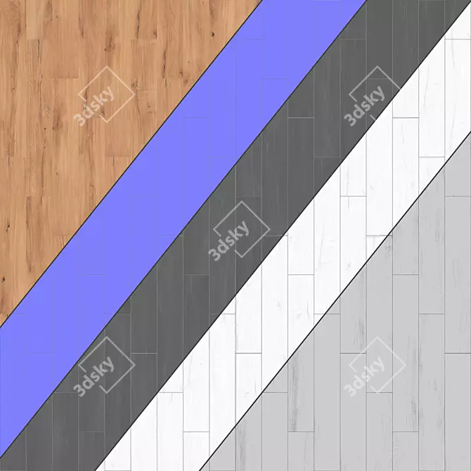 Parquet 02: Standard and Herringbone Patterns | PBR Textures | Multiple File Formats 3D model image 3