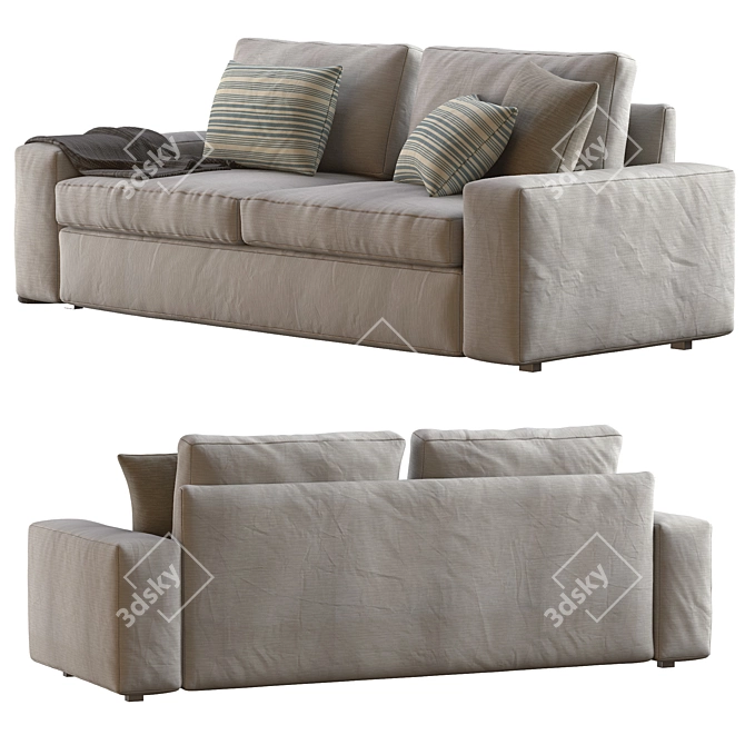 Modern Comfort: Kivik Sofa by Ikea 3D model image 3