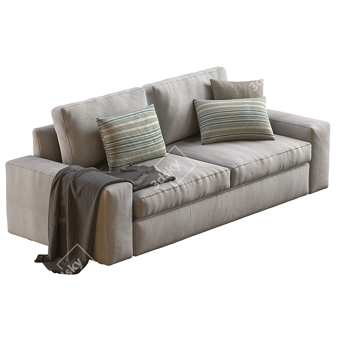 Modern Comfort: Kivik Sofa by Ikea 3D model image 6