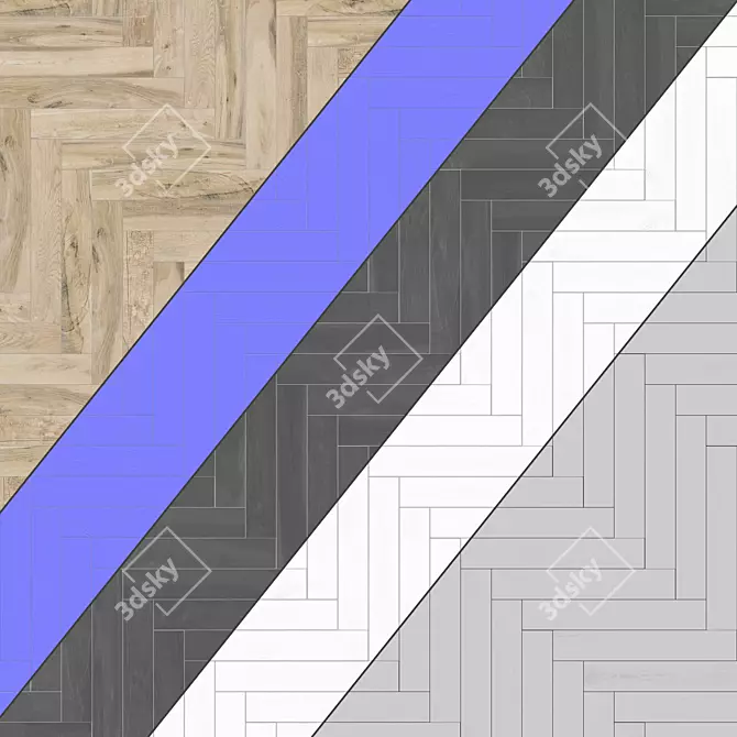 Parquet 05: Standard & Herringbone Patterns, PBR 4k 3D model image 4